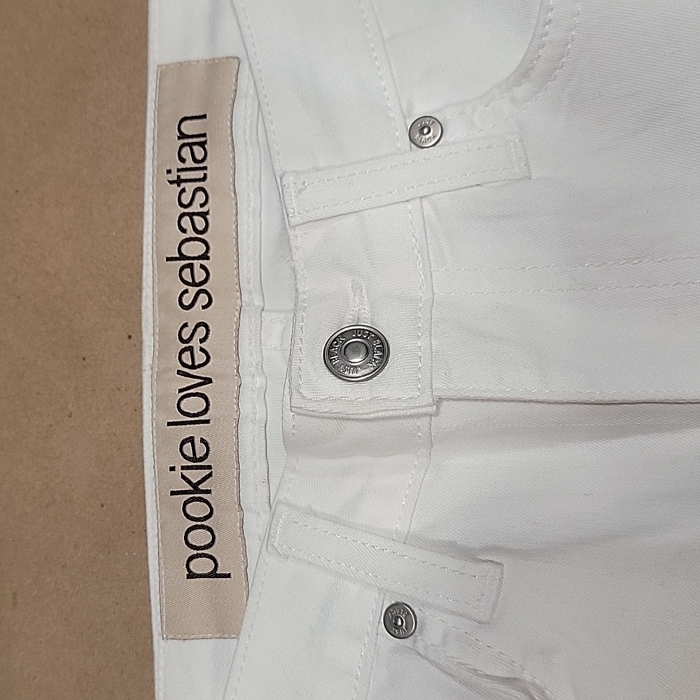 Pookie Loves Sebastian Size Jrs. 1 White Skinny Jeans, Excellent Used Condition - Picture 6 of 13